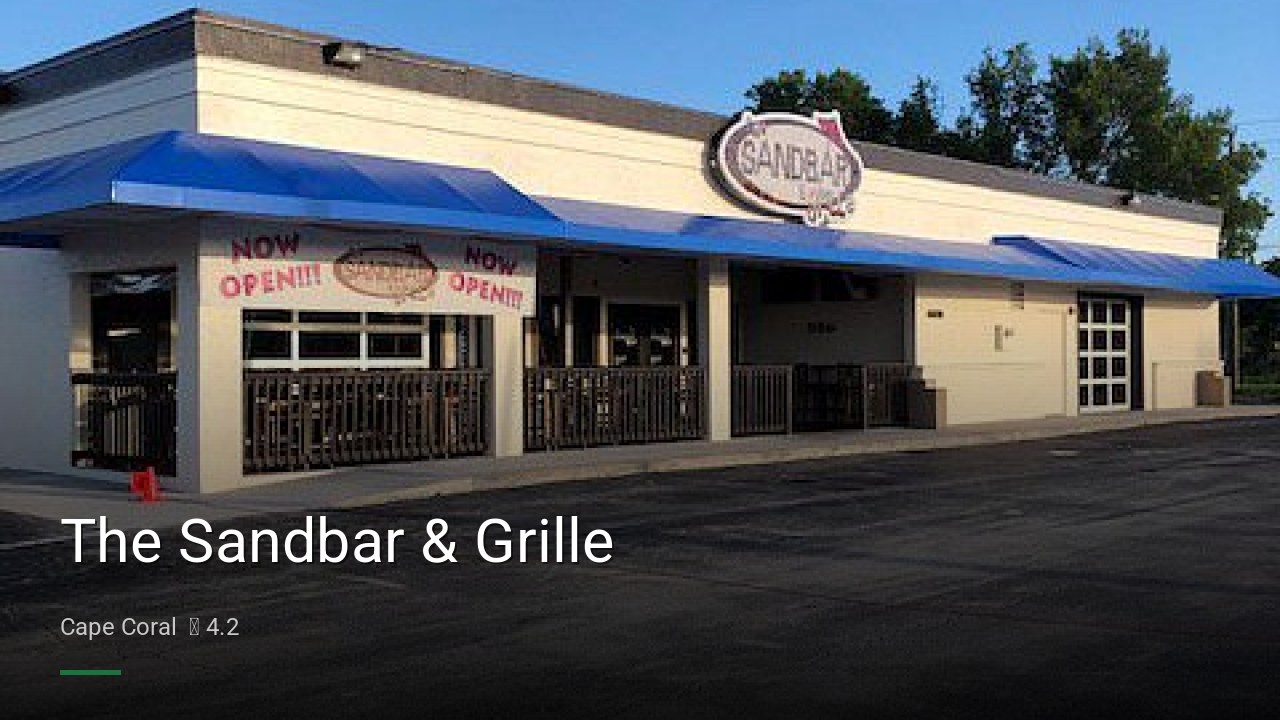 The Sandbar & Grille - Sports Bars in Cape Coral