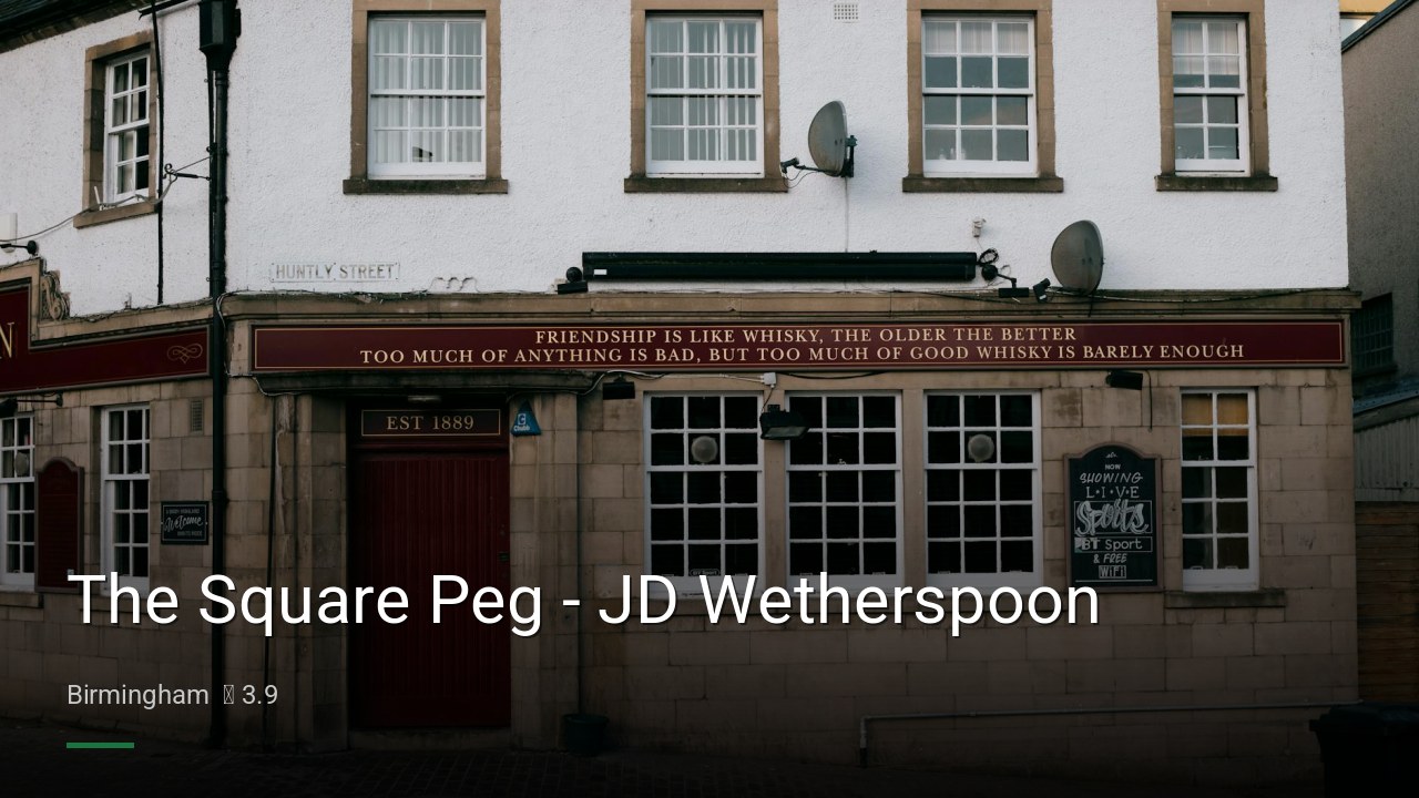 The Square Peg – JD Wetherspoon — Pubs in Birmingham