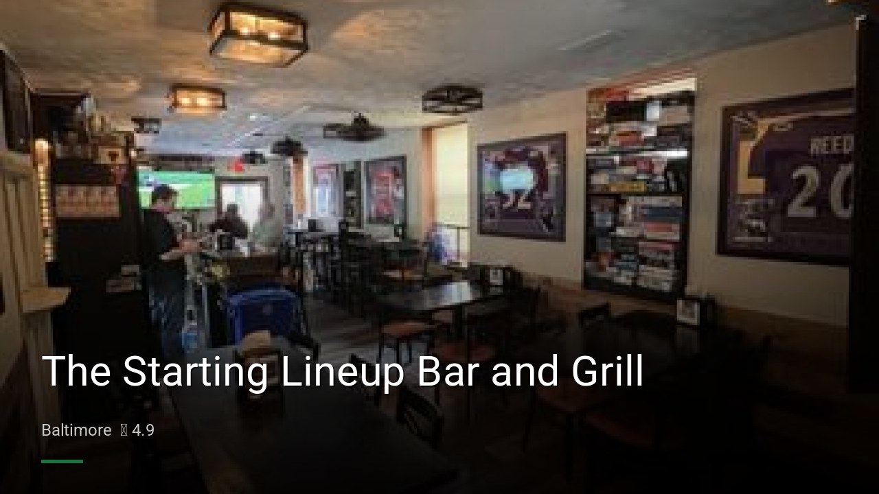 The Starting Lineup Bar and Grill - Sports Bars in Baltimore