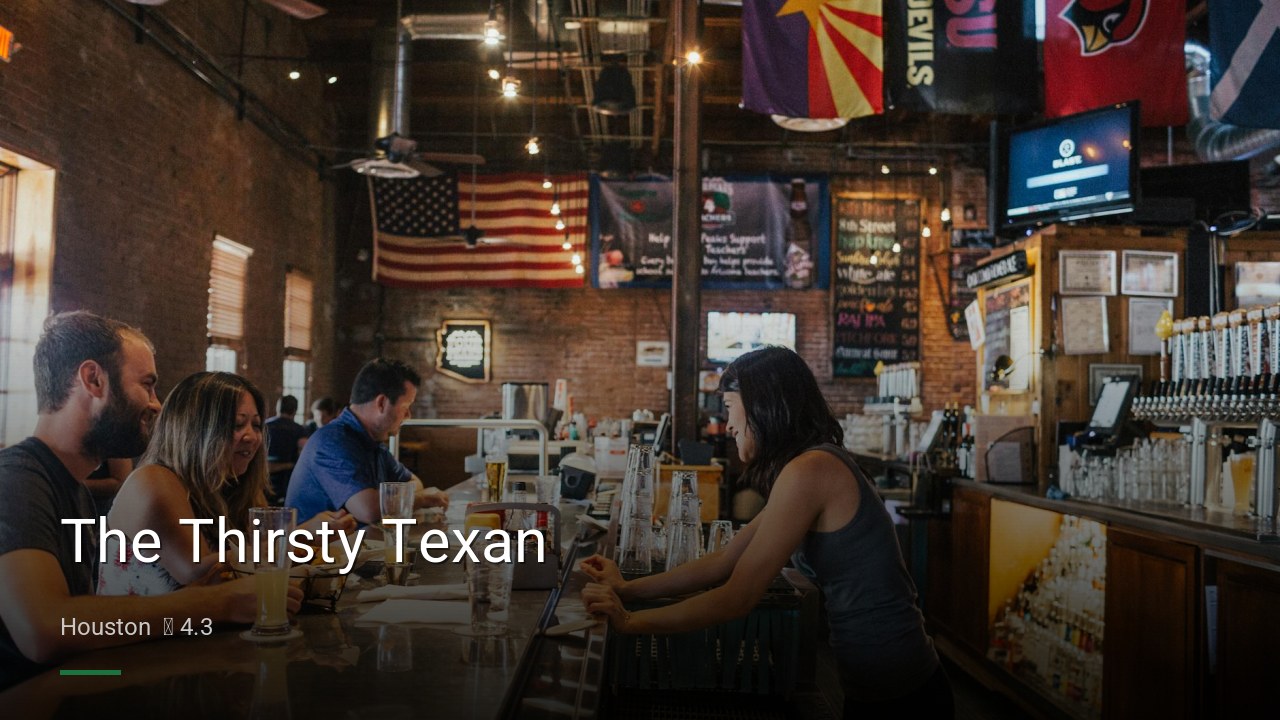 The Thirsty Texan — Sports bars in Houston