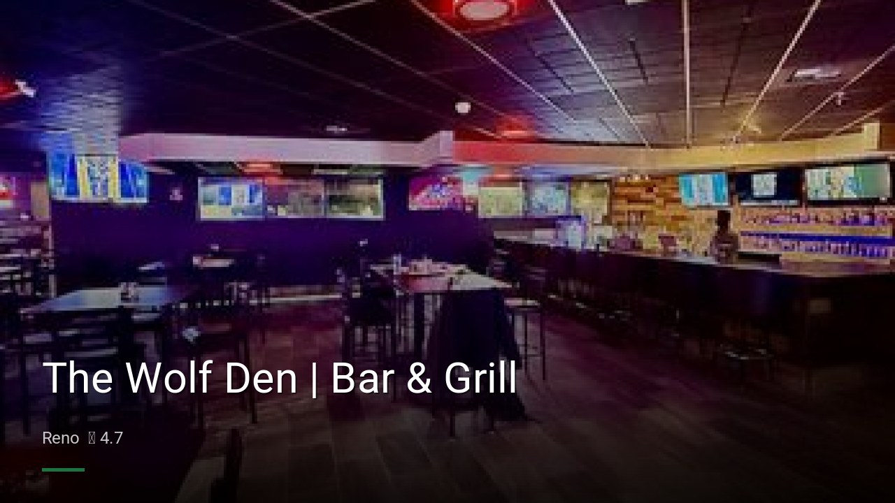 The Wolf Den | Bar & Grill - Sports Bars in Reno