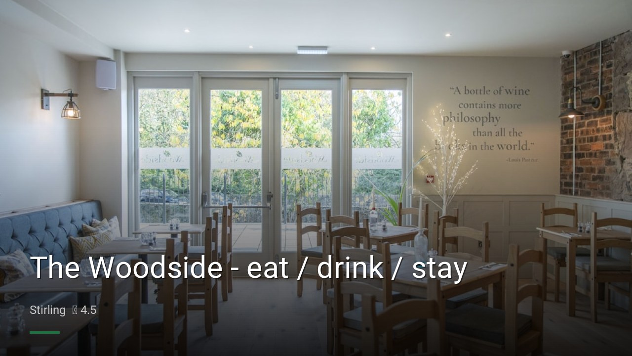 The Woodside - eat / drink / stay - Sports Bars in Stirling