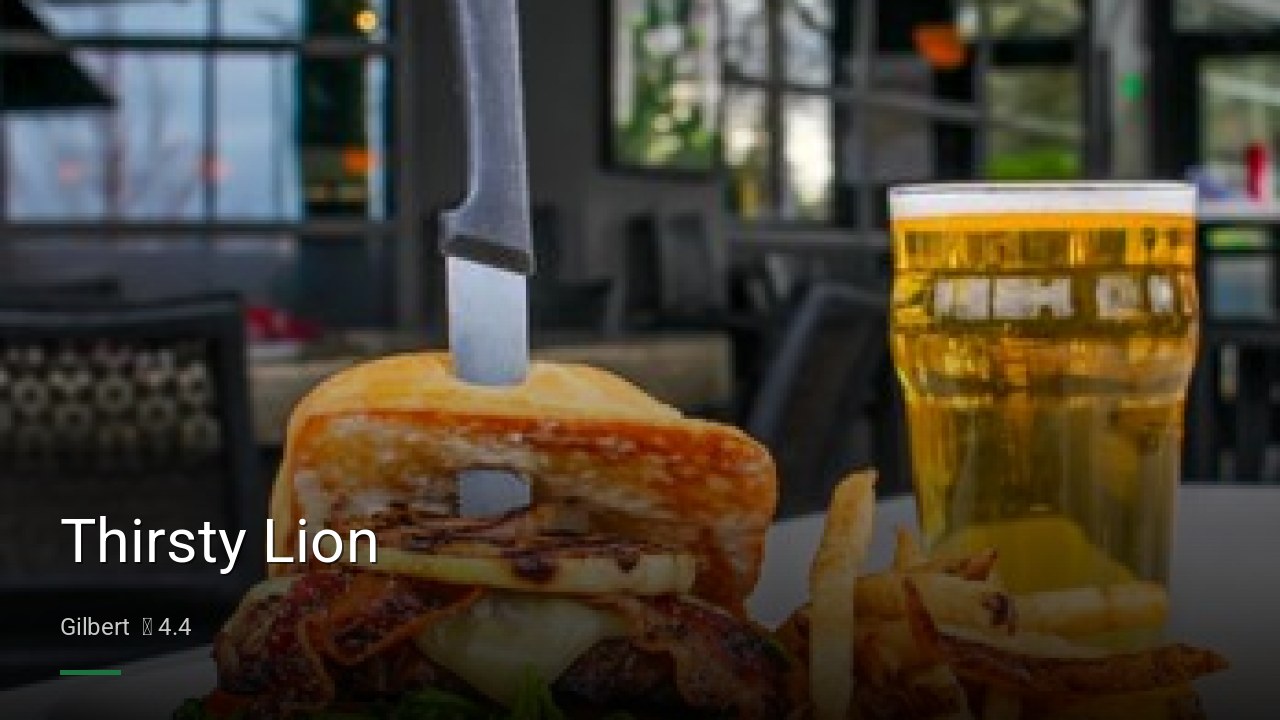 Thirsty Lion - Sports Bars in Gilbert