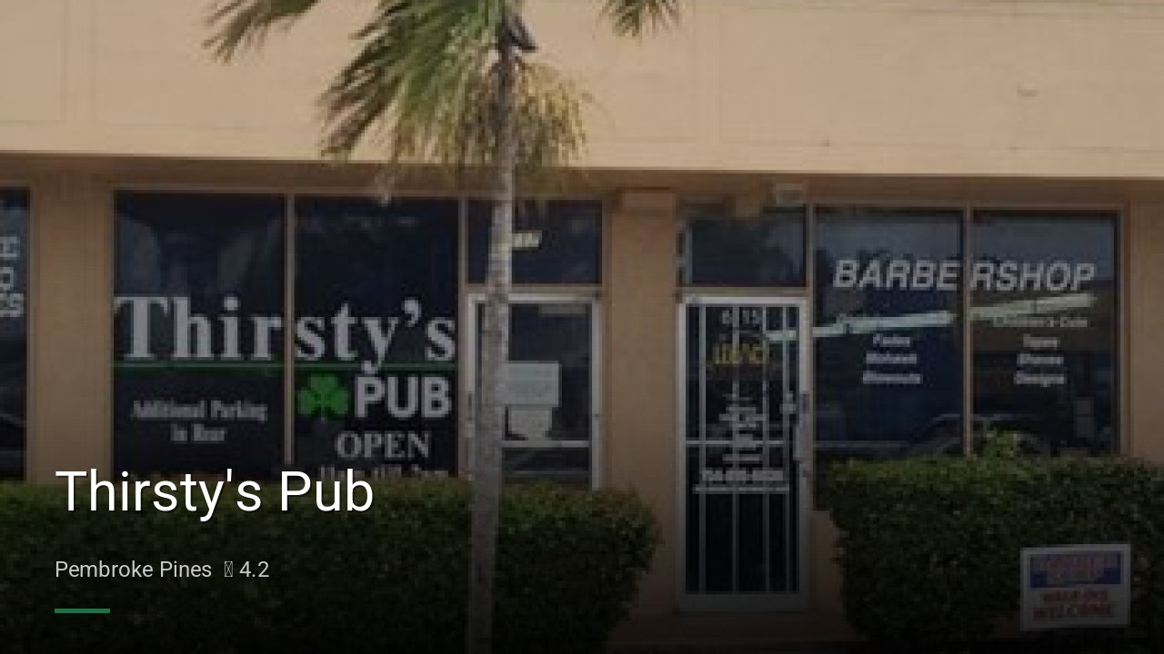 Thirsty's Pub - Sports Bars in Pembroke Pines