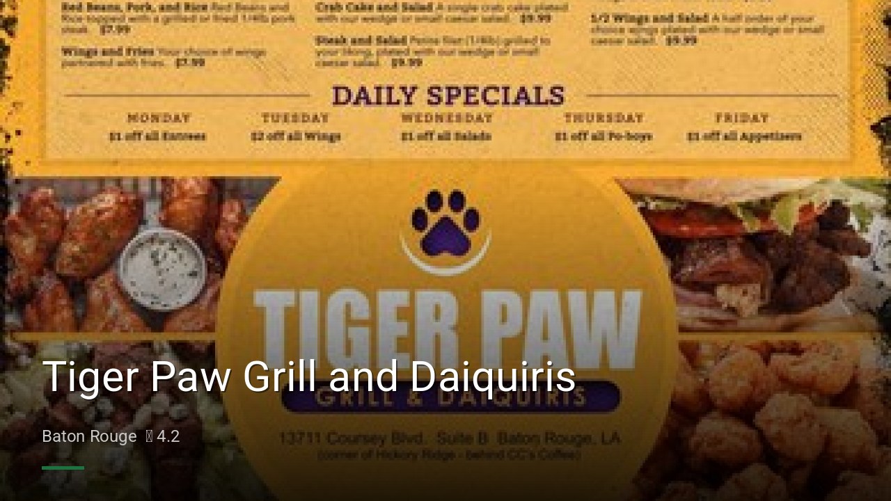 Tiger Paw Grill and Daiquiris - Sports Bars in Baton Rouge