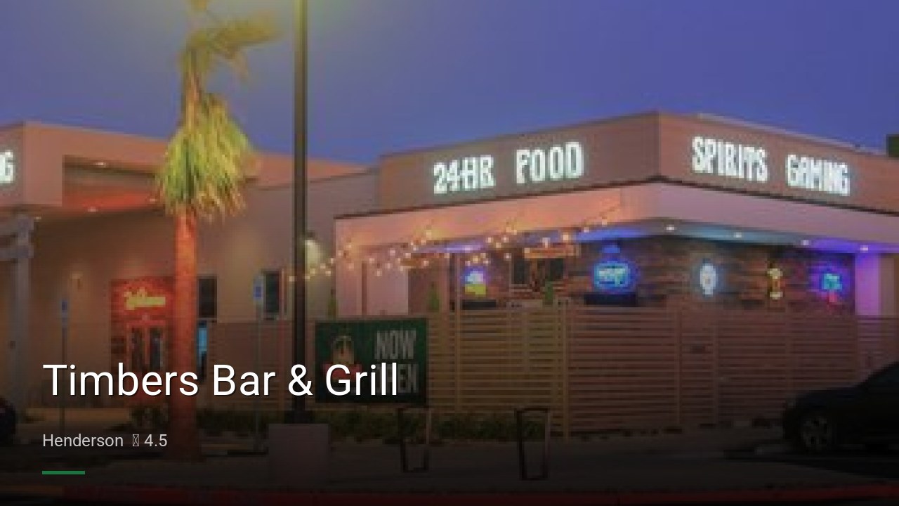 Timbers Bar & Grill - Sports Bars in Henderson