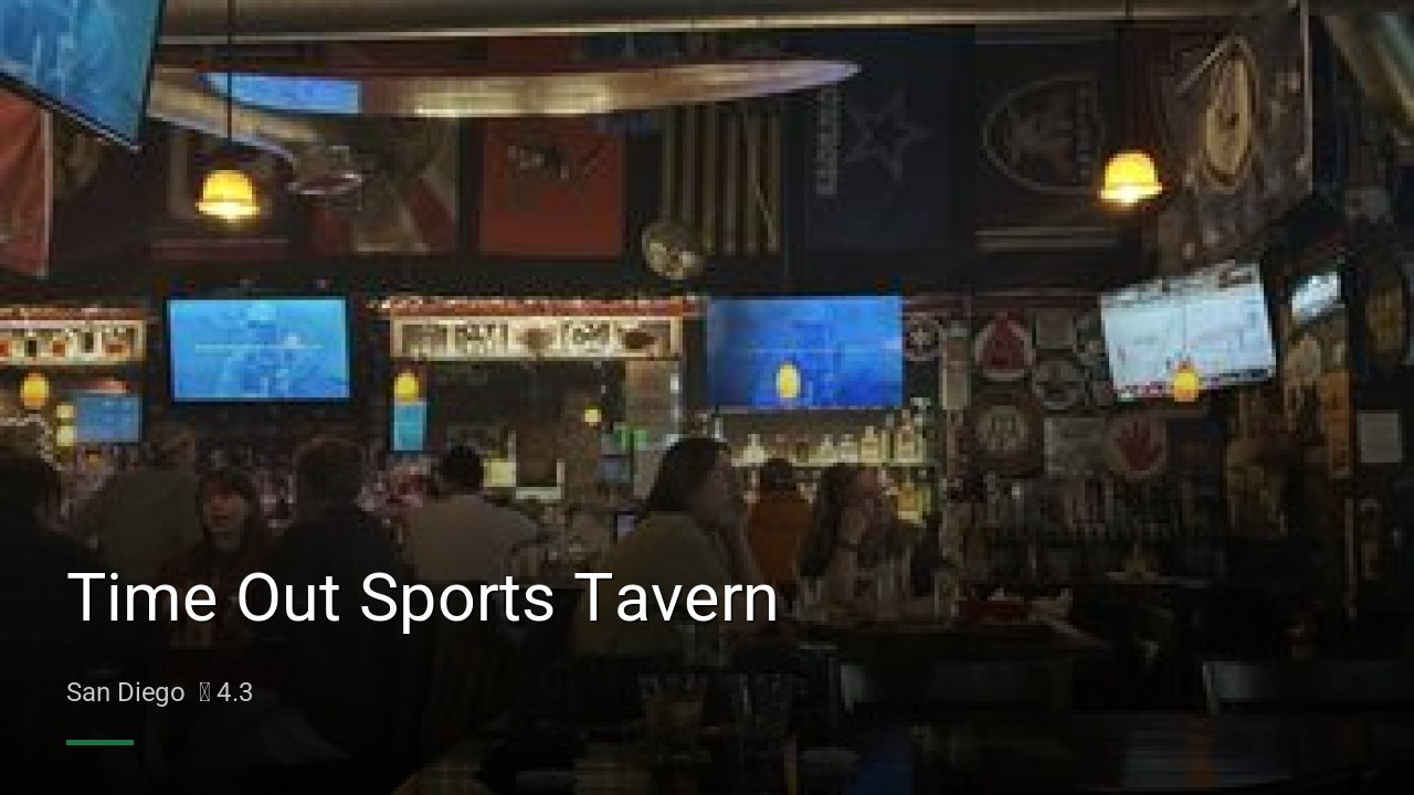 Time Out Sports Tavern - Sports Bars in San Diego