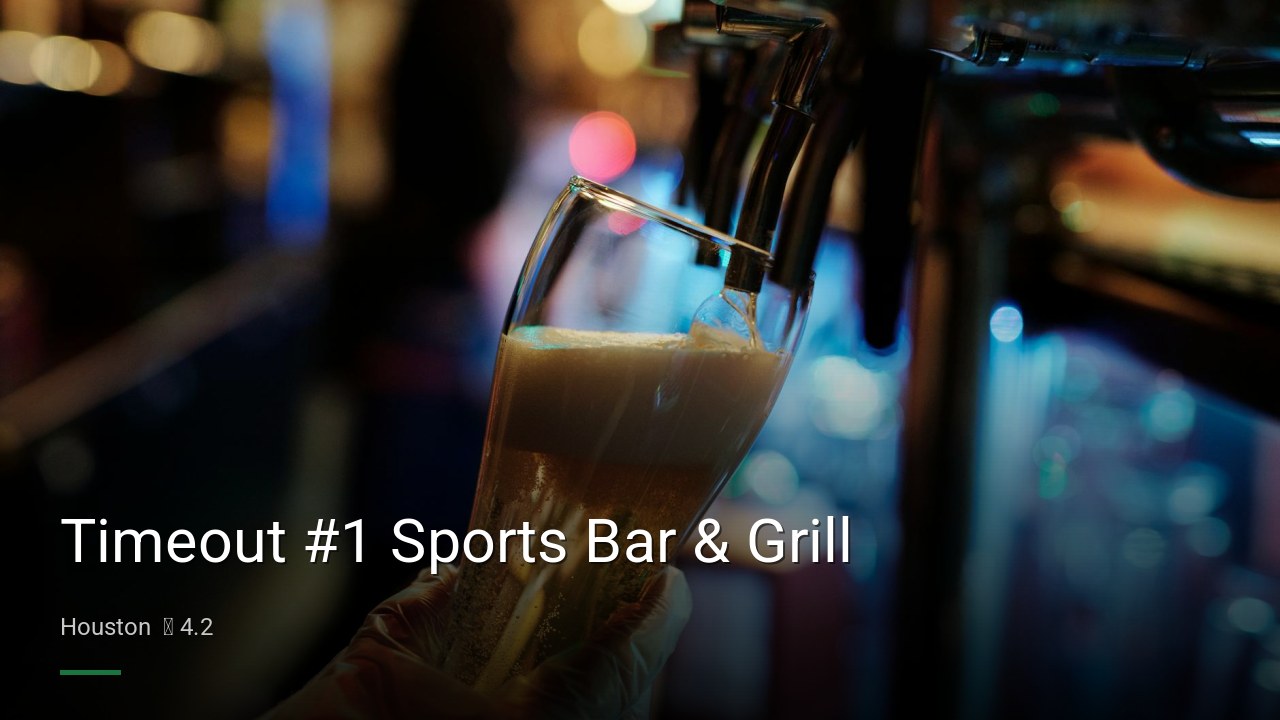 Timeout #1 Sports Bar & Grill — Sports bars in Houston