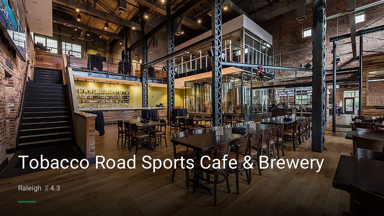 Tobacco Road Sports Cafe & Brewery - Sports Bars in Raleigh