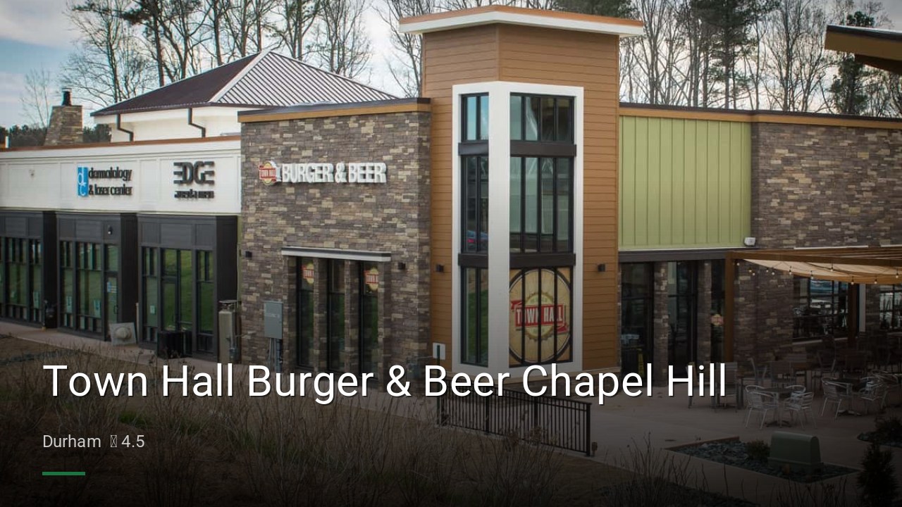 Town Hall Burger & Beer Chapel Hill - Sports Bars in Durham
