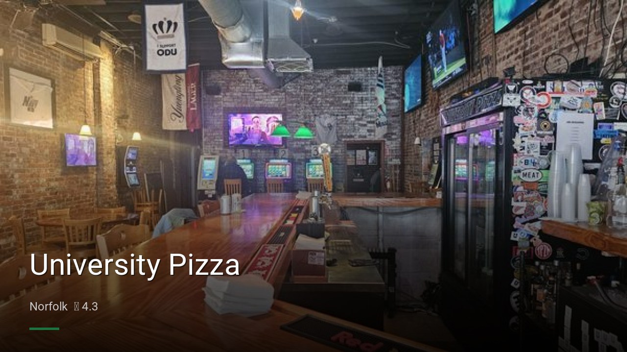University Pizza - Sports Bars in Norfolk