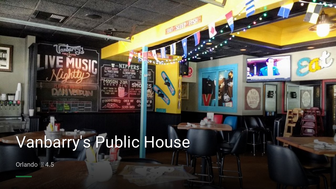 Vanbarry's Public House - Sports Bars in Orlando