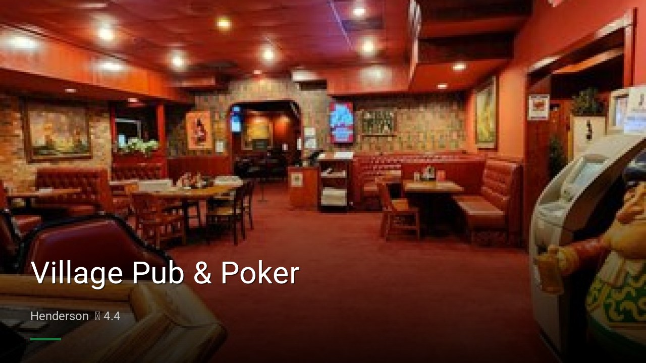 Village Pub & Poker - Sports Bars in Henderson
