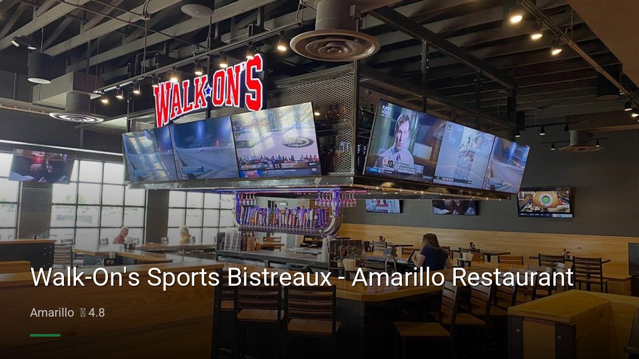 Walk-On's Sports Bistreaux - Amarillo Restaurant - Sports Bars in Amarillo