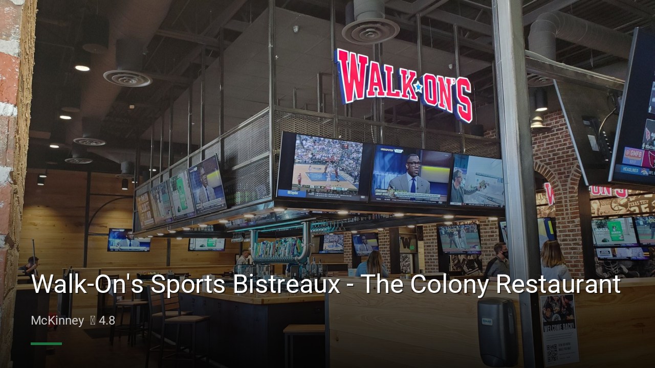 Walk-On's Sports Bistreaux - The Colony Restaurant - Sports Bars in McKinney