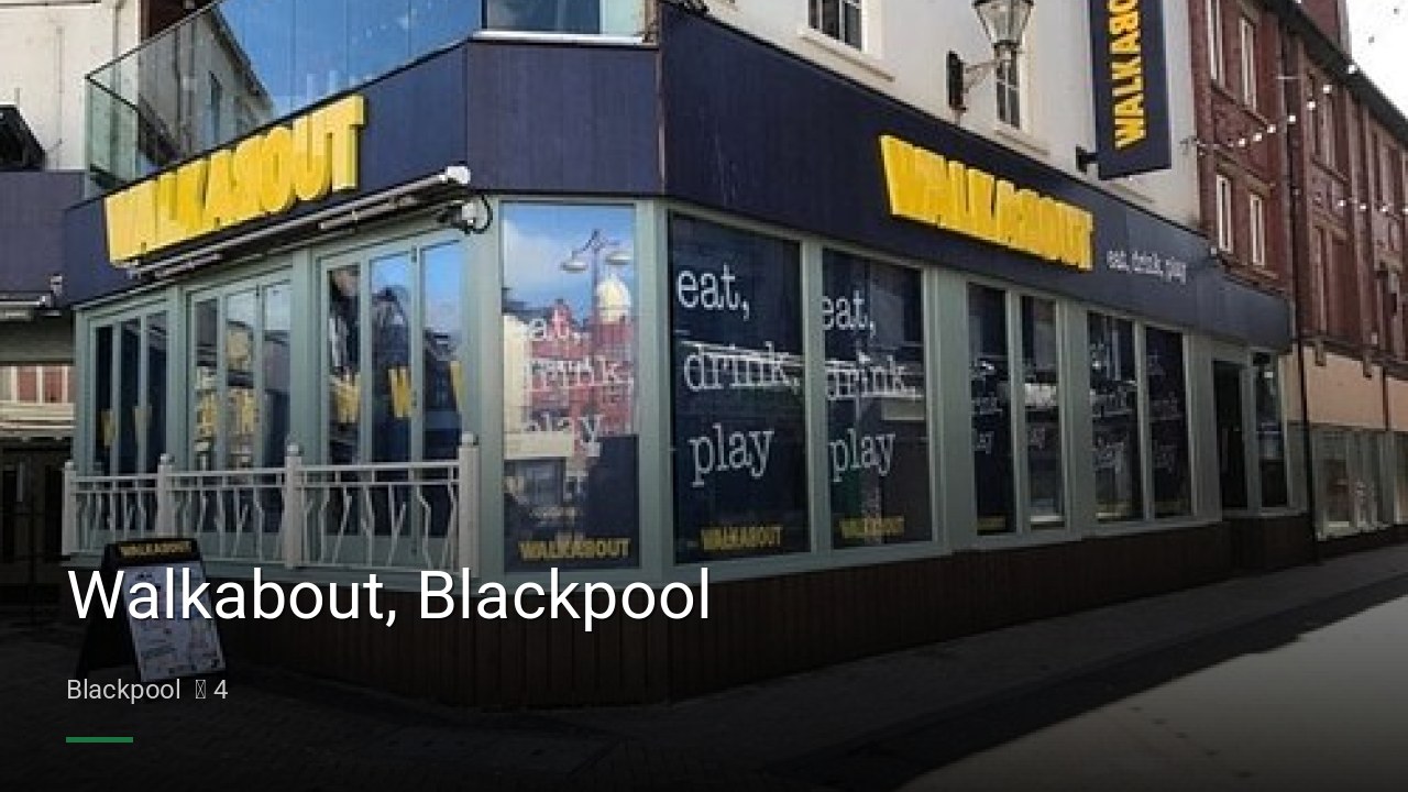 Walkabout, Blackpool - Sports Bars in Blackpool