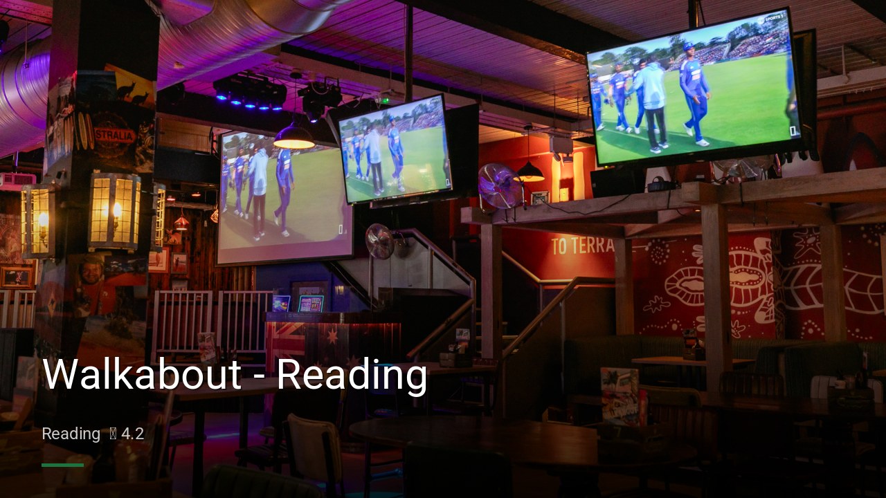 Walkabout - Reading - Sports Bars in Reading