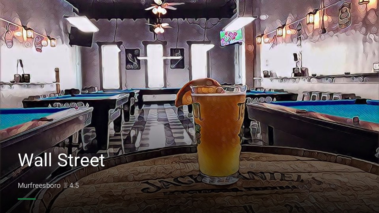 Wall Street - Sports Bars in Murfreesboro