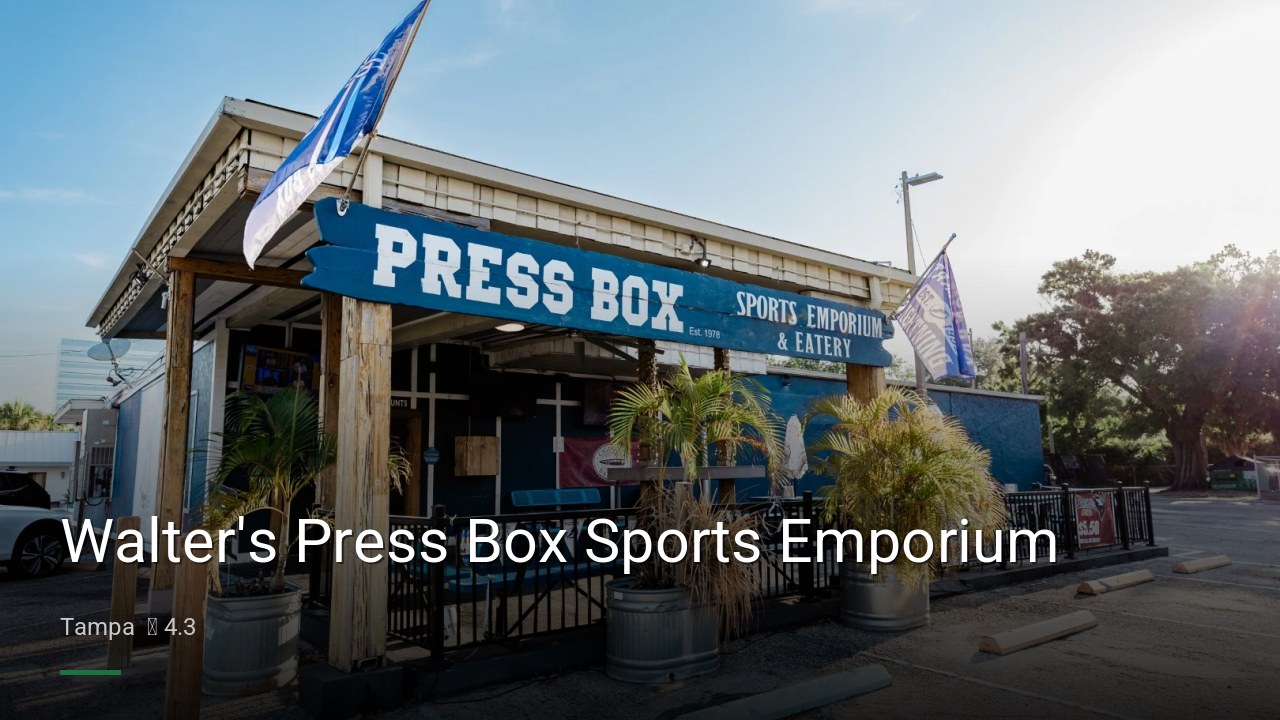 Walter's Press Box Sports Emporium - Sports Bars in Tampa