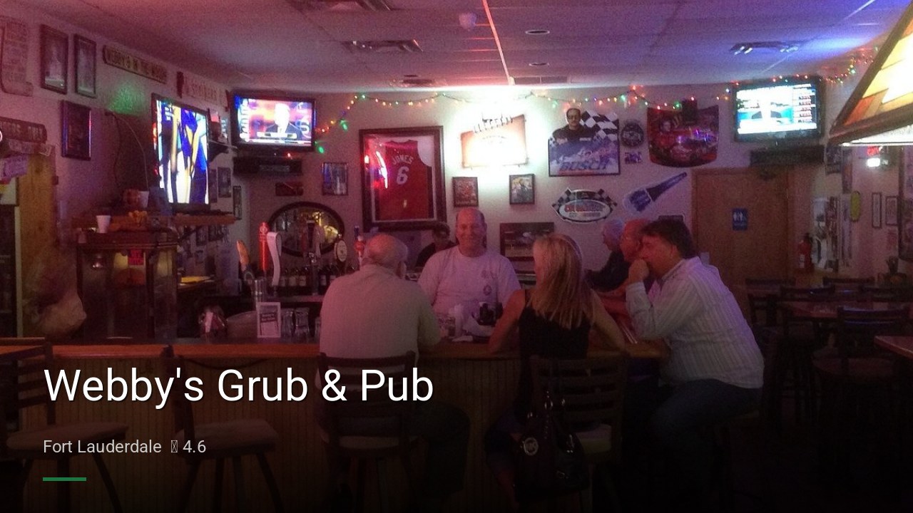Webby's Grub & Pub - Sports Bars in Fort Lauderdale