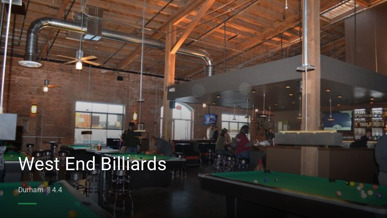 West End Billiards - Sports Bars in Durham