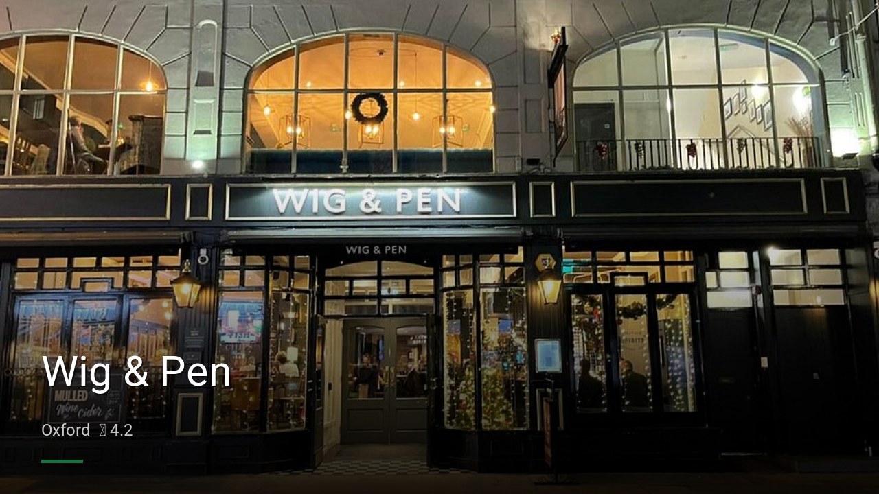Wig & Pen - Sports Bars in Oxford