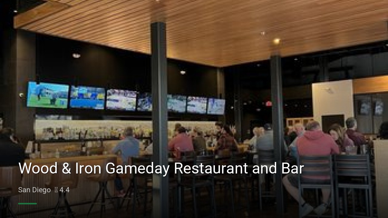 Wood & Iron Gameday Restaurant and Bar - Sports Bars in San Diego