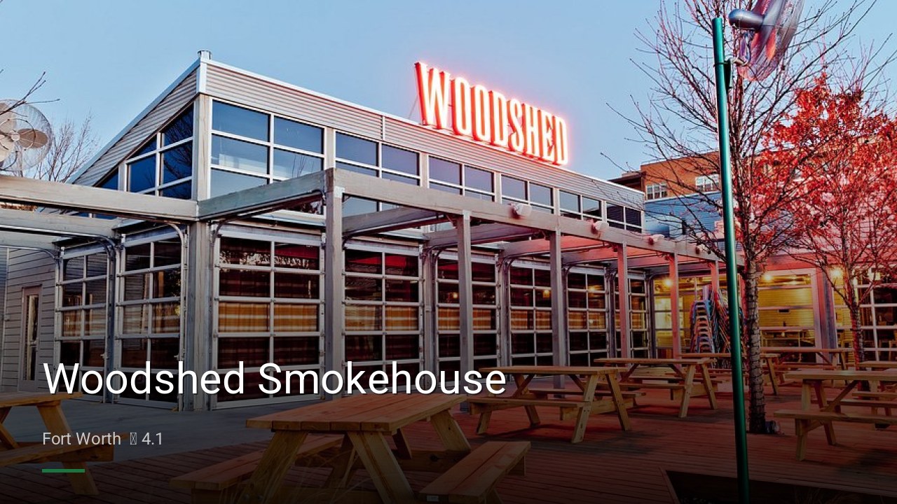 Woodshed Smokehouse - Sports Bars in Fort Worth