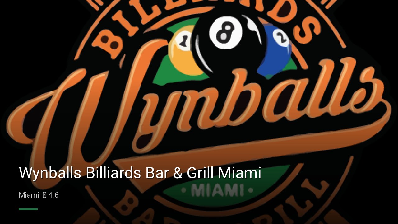 Wynballs Billiards Bar & Grill Miami - Sports Bars in Miami