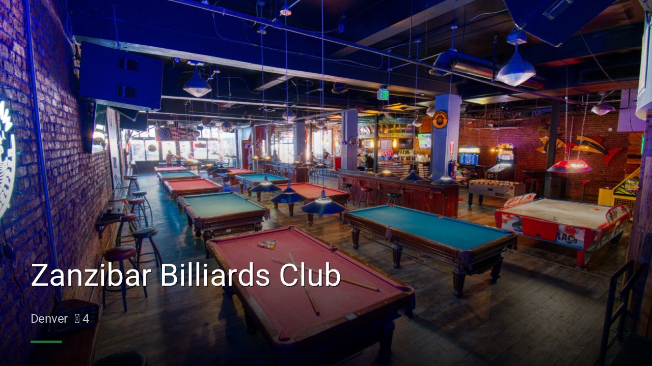 Zanzibar Billiards Club - Sports Bars in Denver